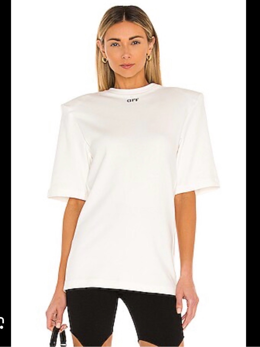 NWT Off-White shoulder pad t shirt in White